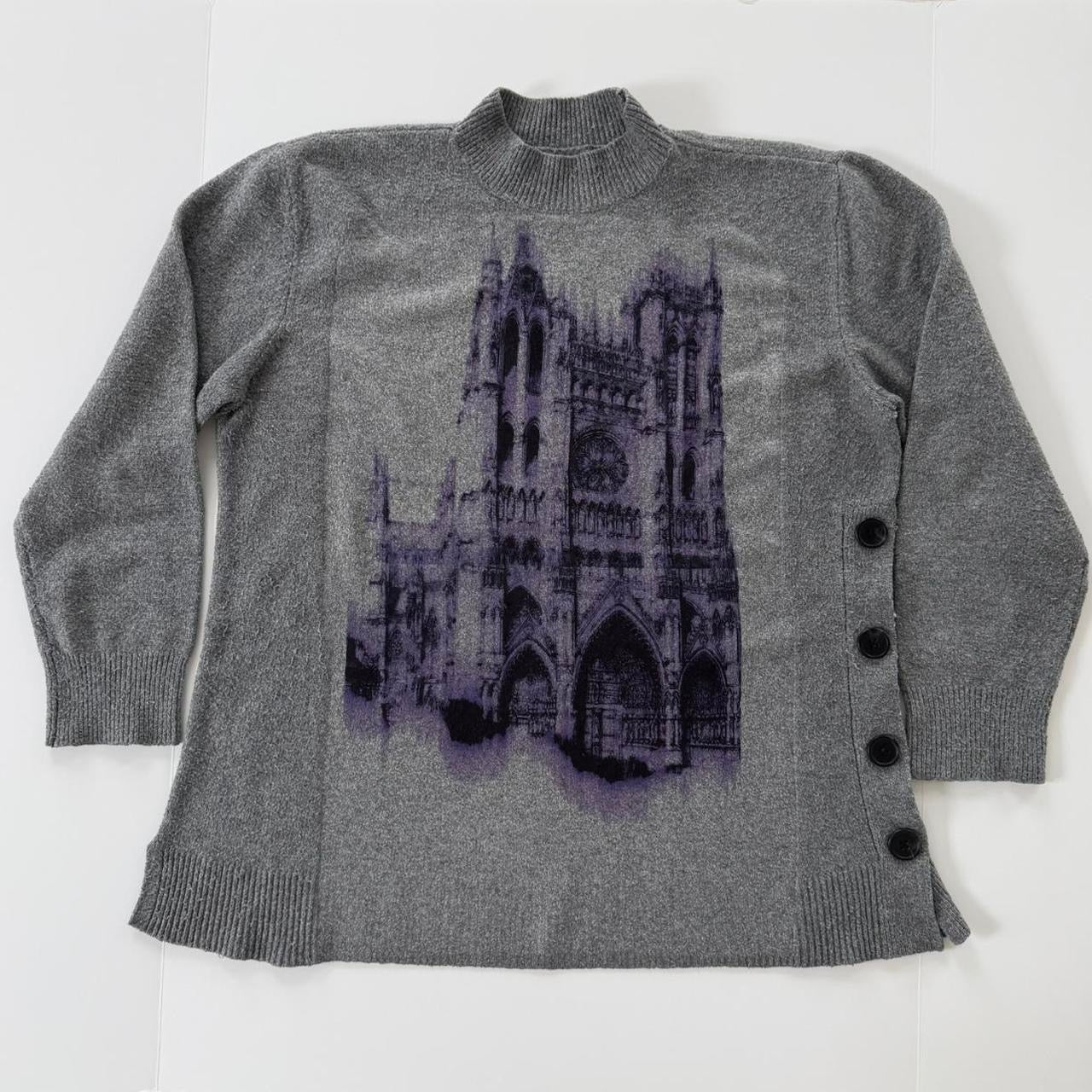 vkei cathedral button up sweater (xl)