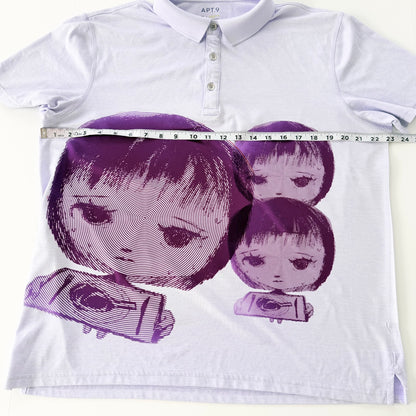nervous girl men’s polo shirt (xl)