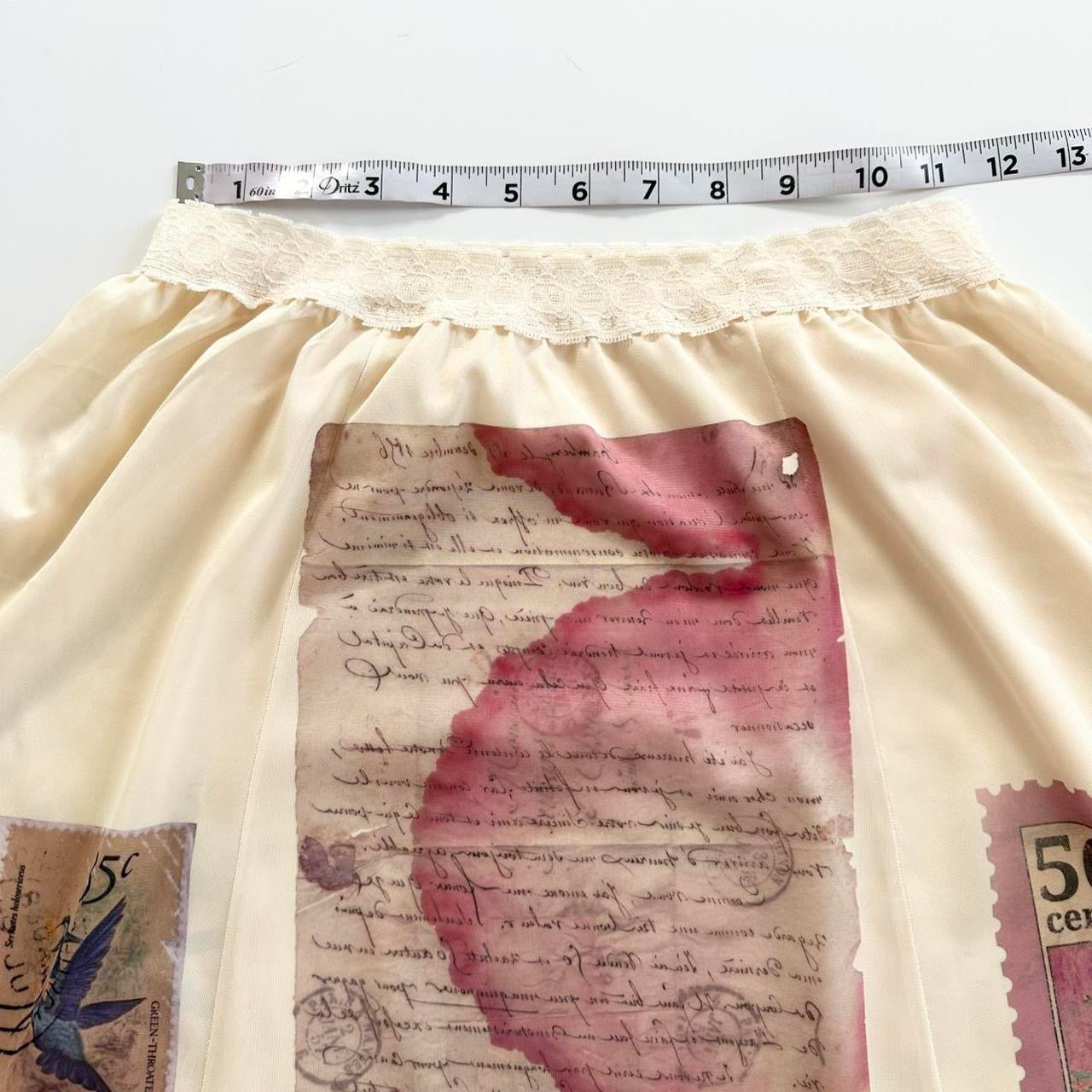 antique stationery slip cami and skirt set (m/l)