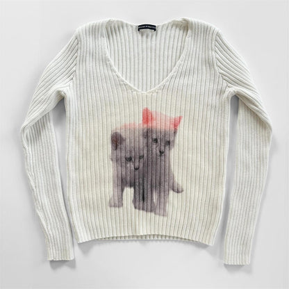 kittens cotton sweater (s/m)