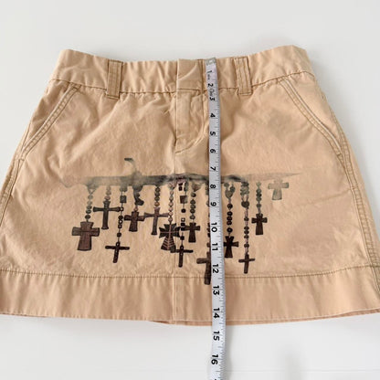 rosary dagger cotton mini skirt (s)