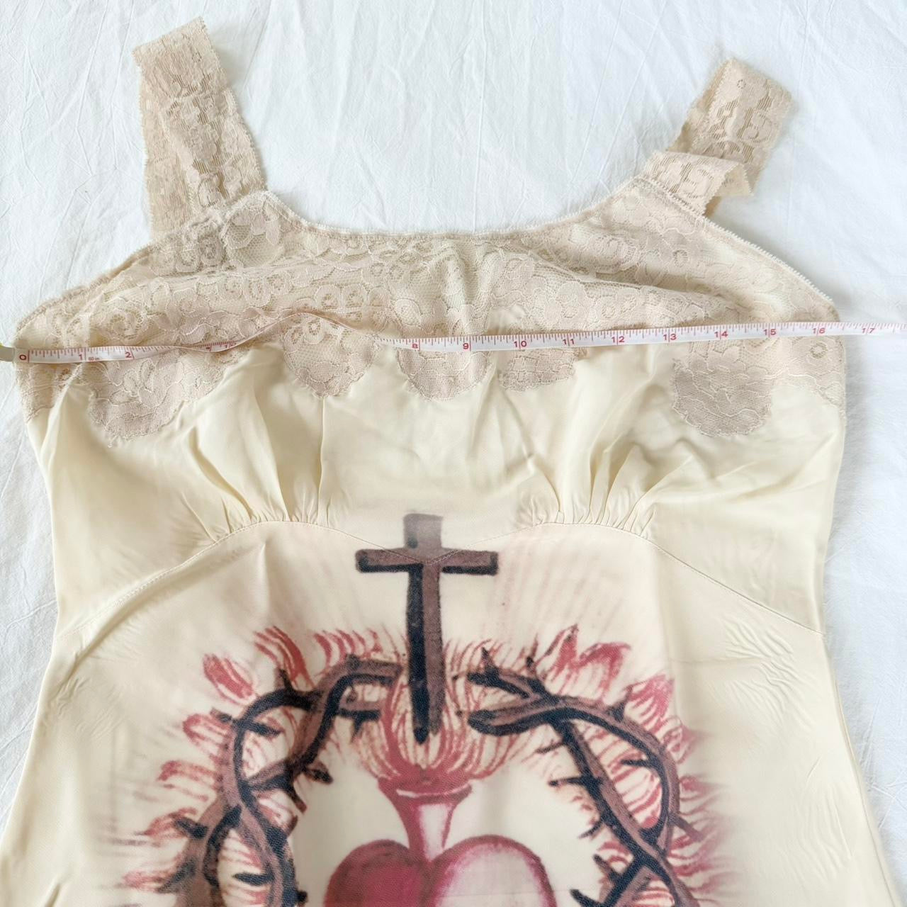 sacred heart vintage slip dress (s)