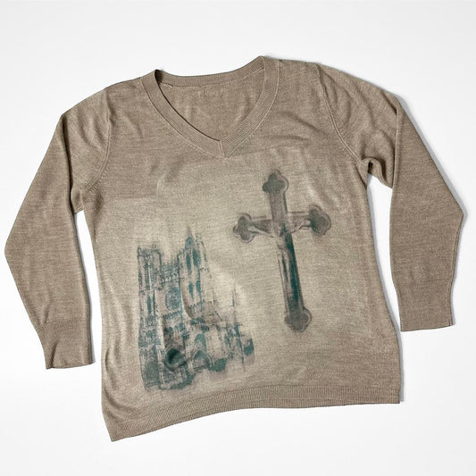 cathedral cross sweater (large)