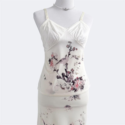 hokusai slip cami and skirt set (s)