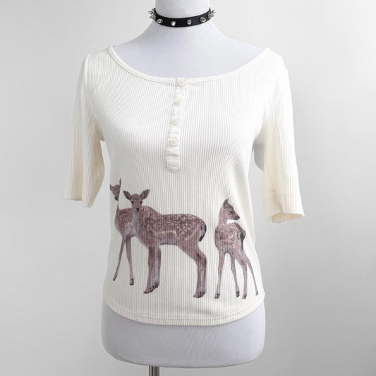 fawns cotton henley top (s)