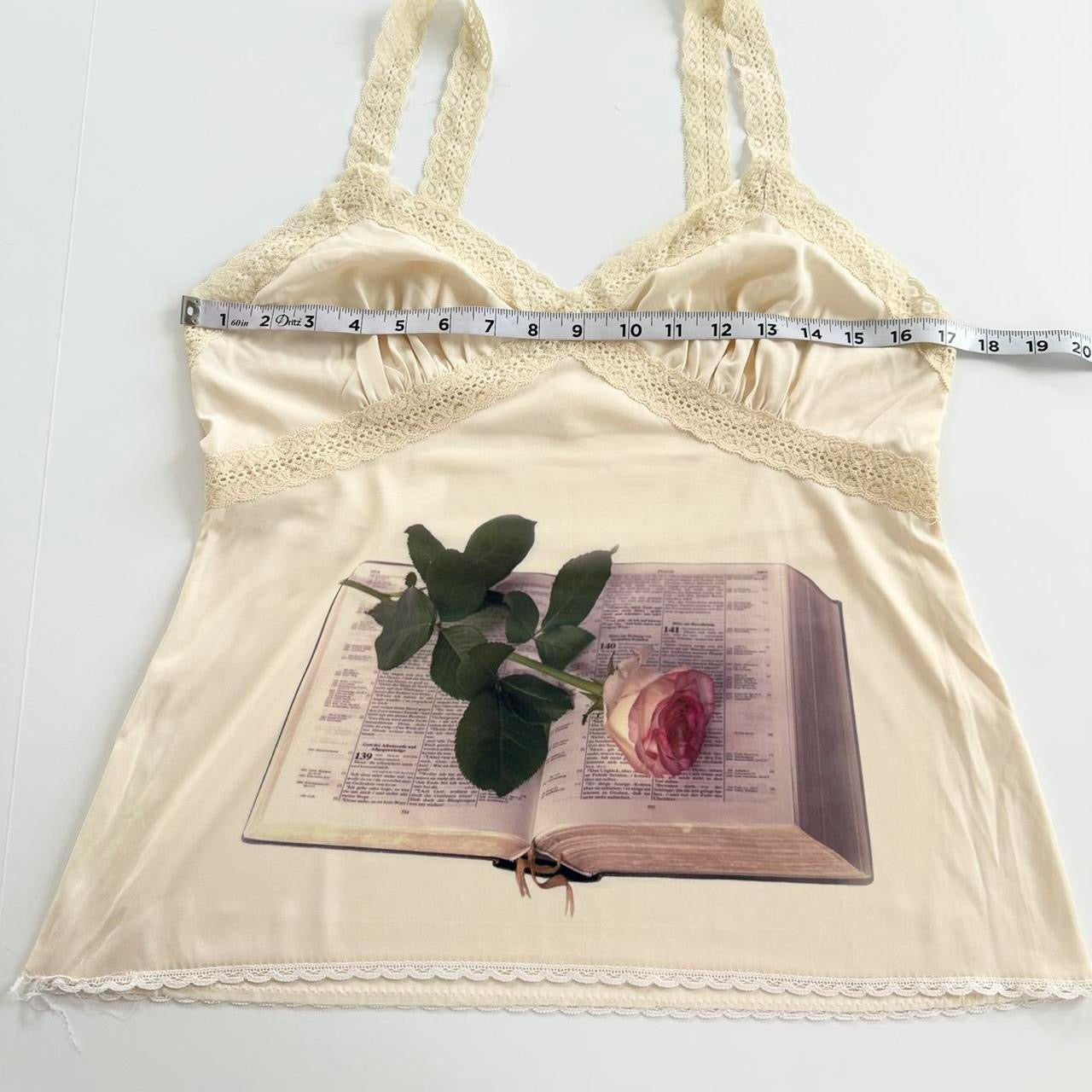 antique stationery slip cami and skirt set (m/l)