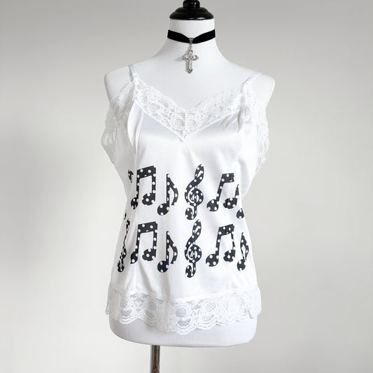polka dot music notes slip cami (xxl)