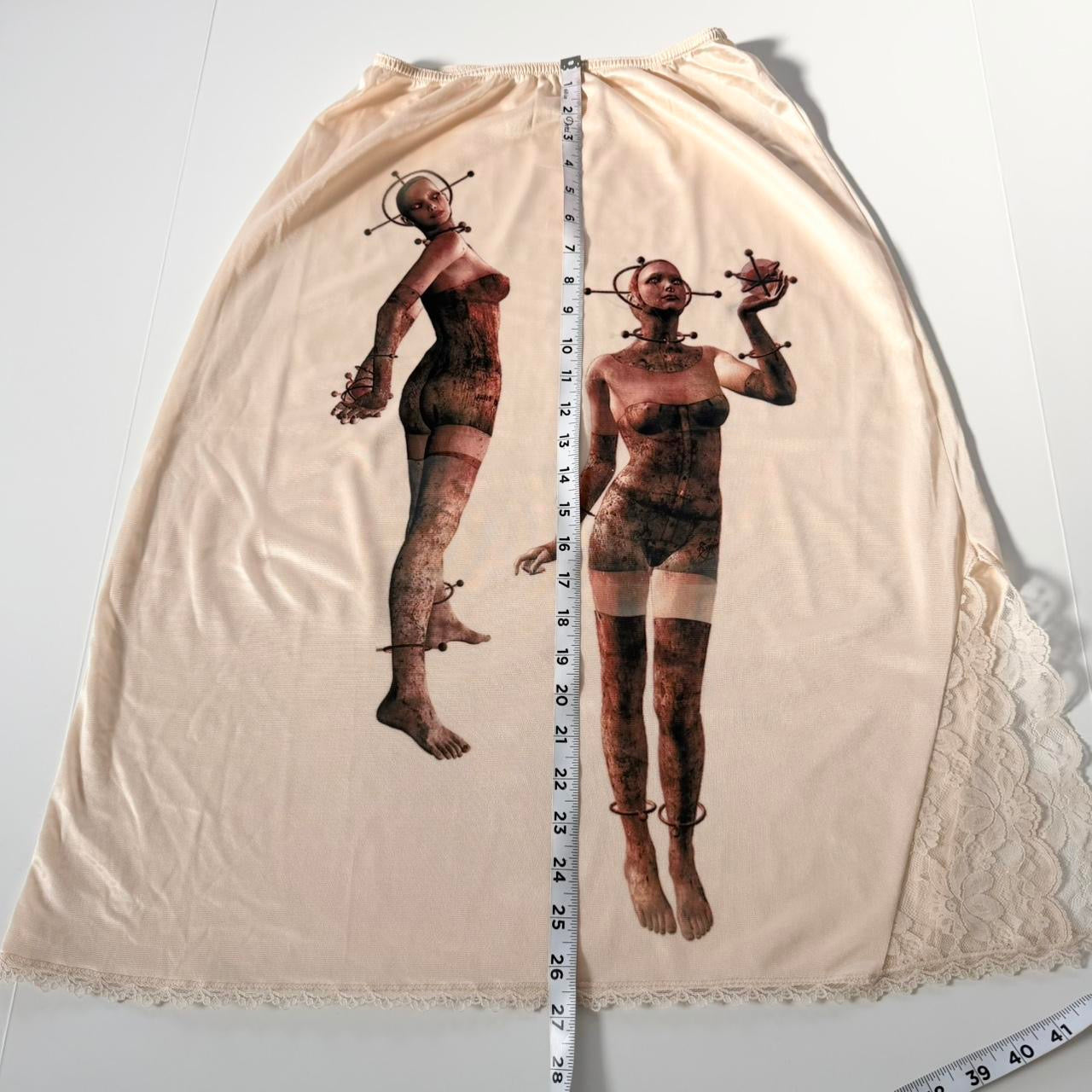 apocalyptic robots slip cami and skirt set (m)