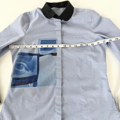 cyber core cotton button up shirt (s)