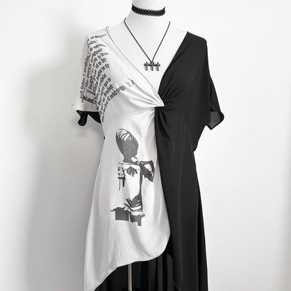 shadow chiffon dress (m)