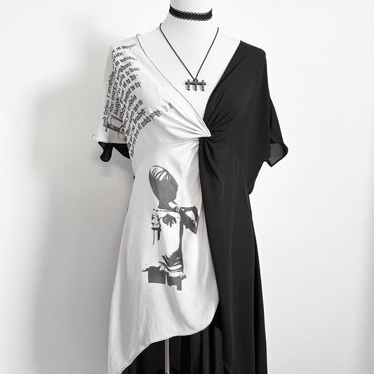 shadow chiffon dress (m)