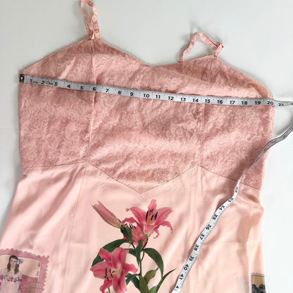 antique stationery vintage slip dress (xl/xxl)
