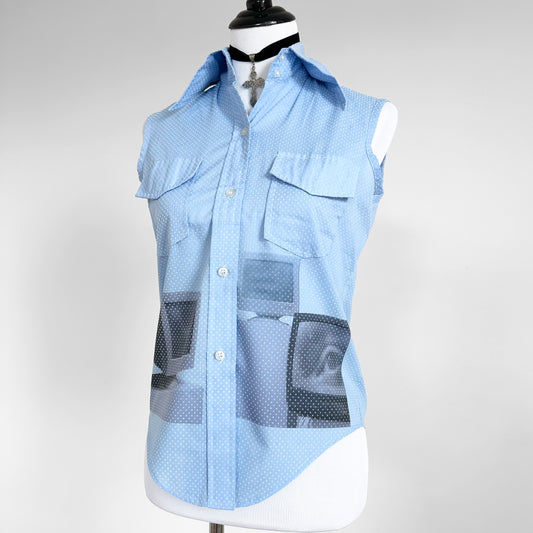 cyber core button up (xs)