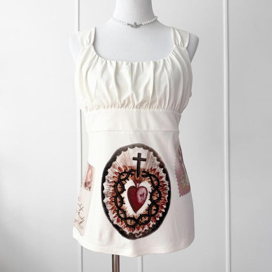 sacred heart babydoll top (large)