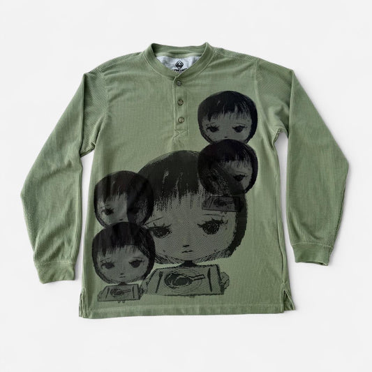 nervous girl men’s thermal shirt (m)