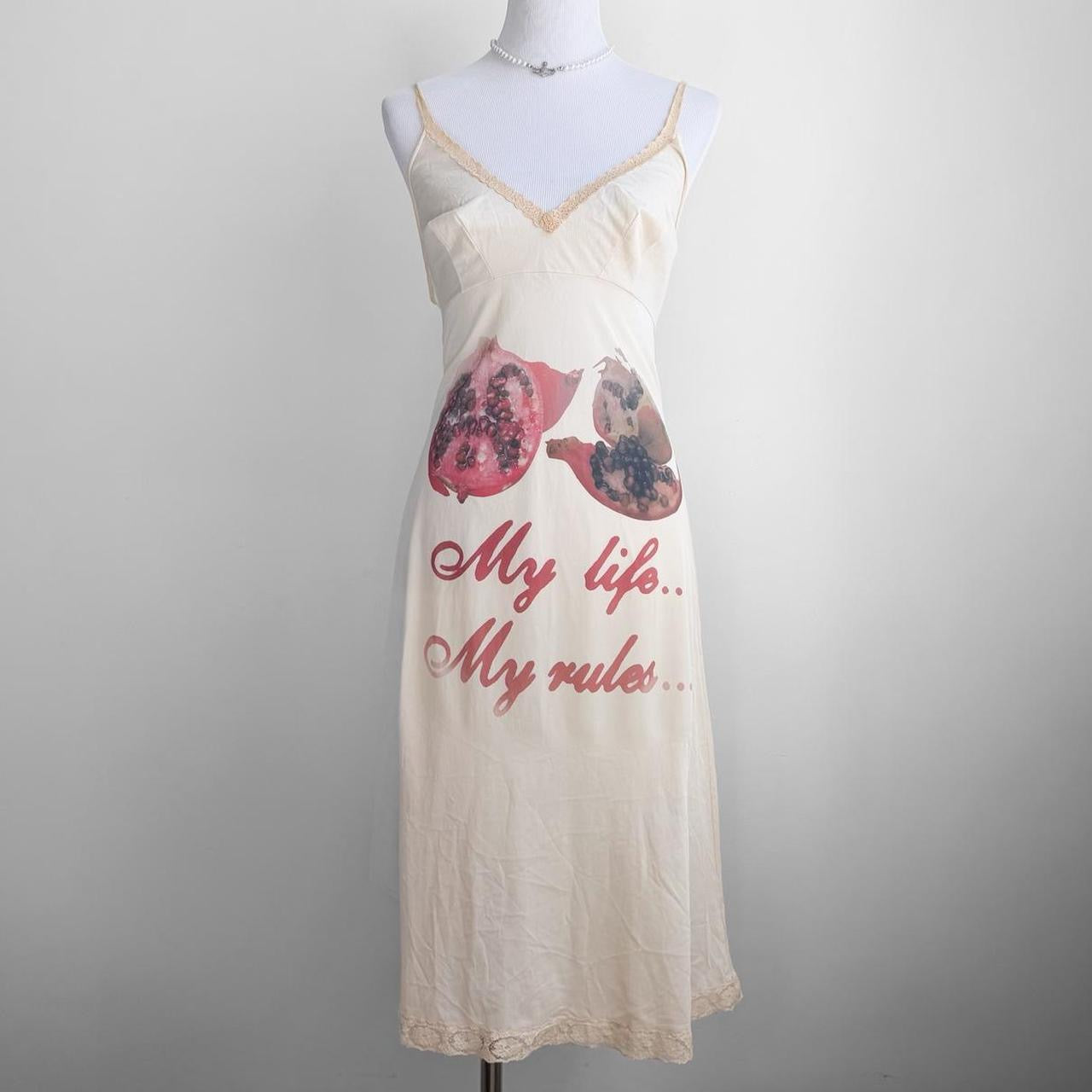 my life my rules slip dress (large)