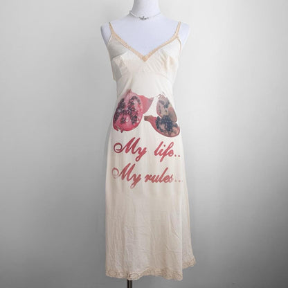 my life my rules slip dress (large)