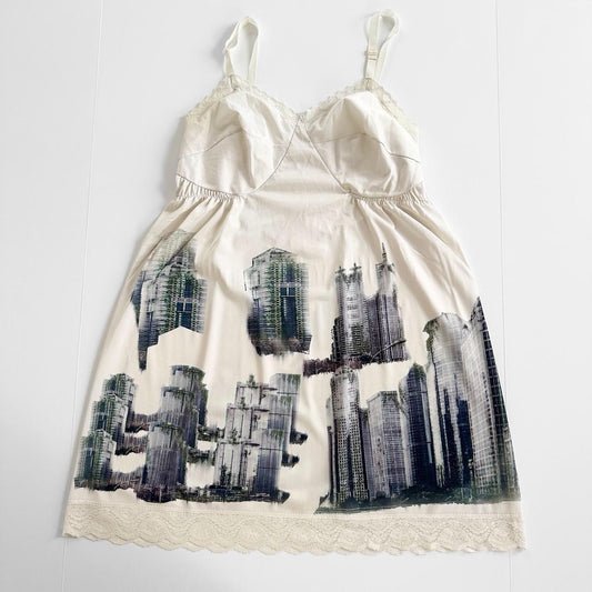 apocalyptic city slip dress (s/m)