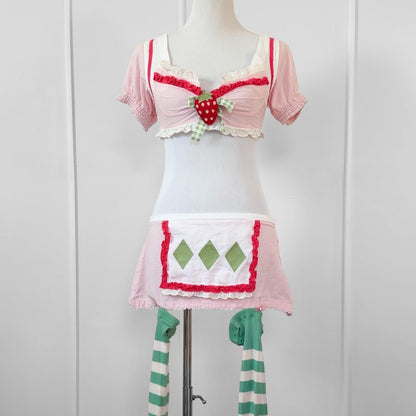 strawberry girl costume ʚ🍓ɞ