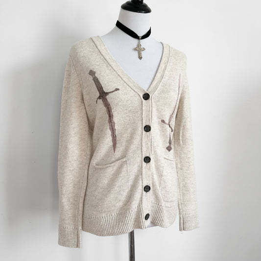 parrying daggers knit cardigan (m)