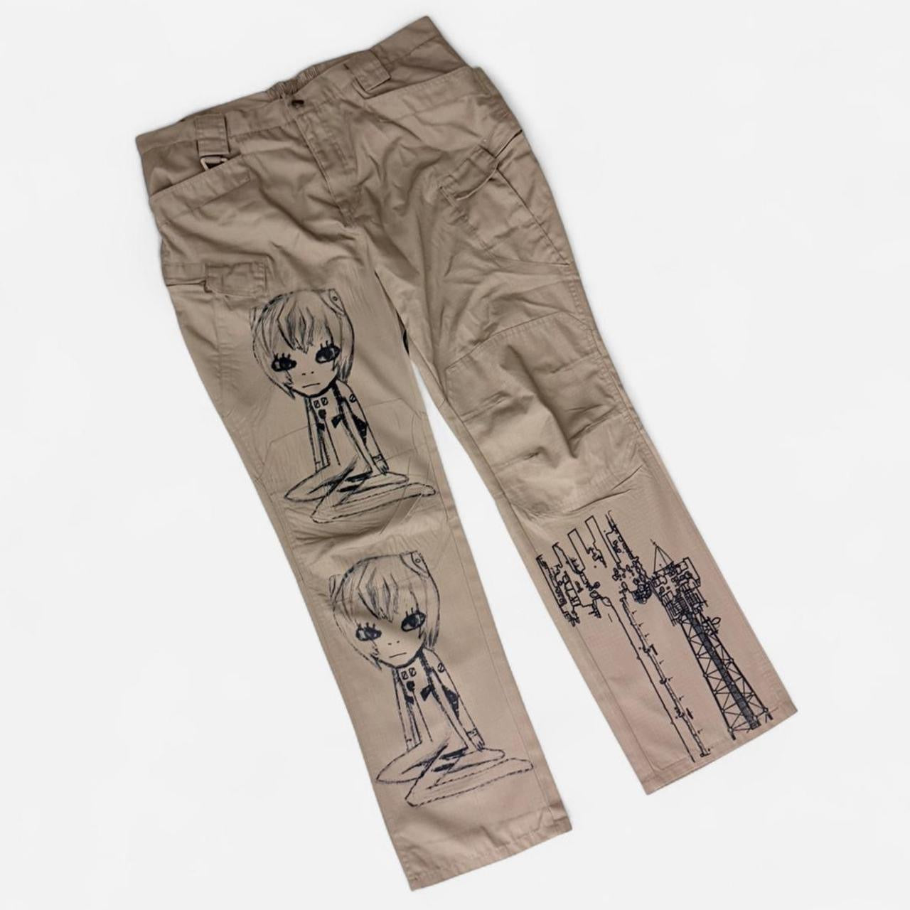 anime 5g tower cargo pants (xxl)