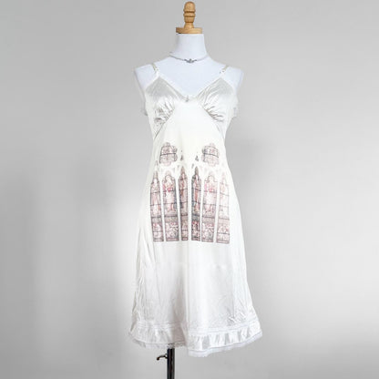stained glass vintage slip dress (large)
