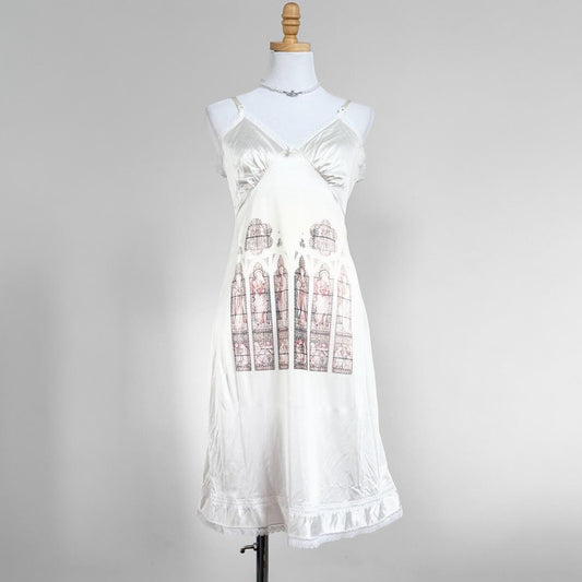 stained glass vintage slip dress (large)