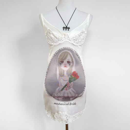 mechanical bride slip dress (s/m)