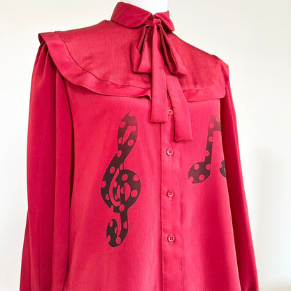 music notes vintage blouse (large)