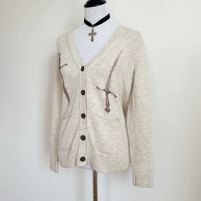 parrying daggers knit cardigan (m)