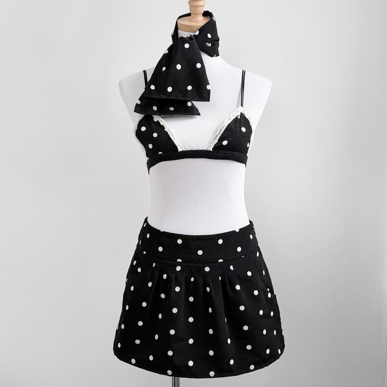reworked polka dot 3 piece set