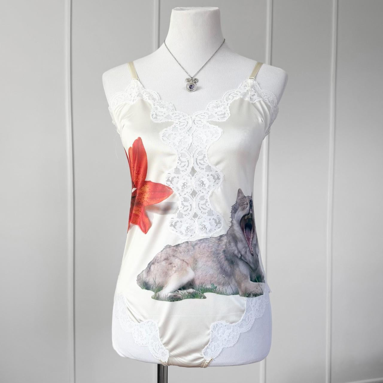 rawr vintage slip lace bodysuit (s/m)