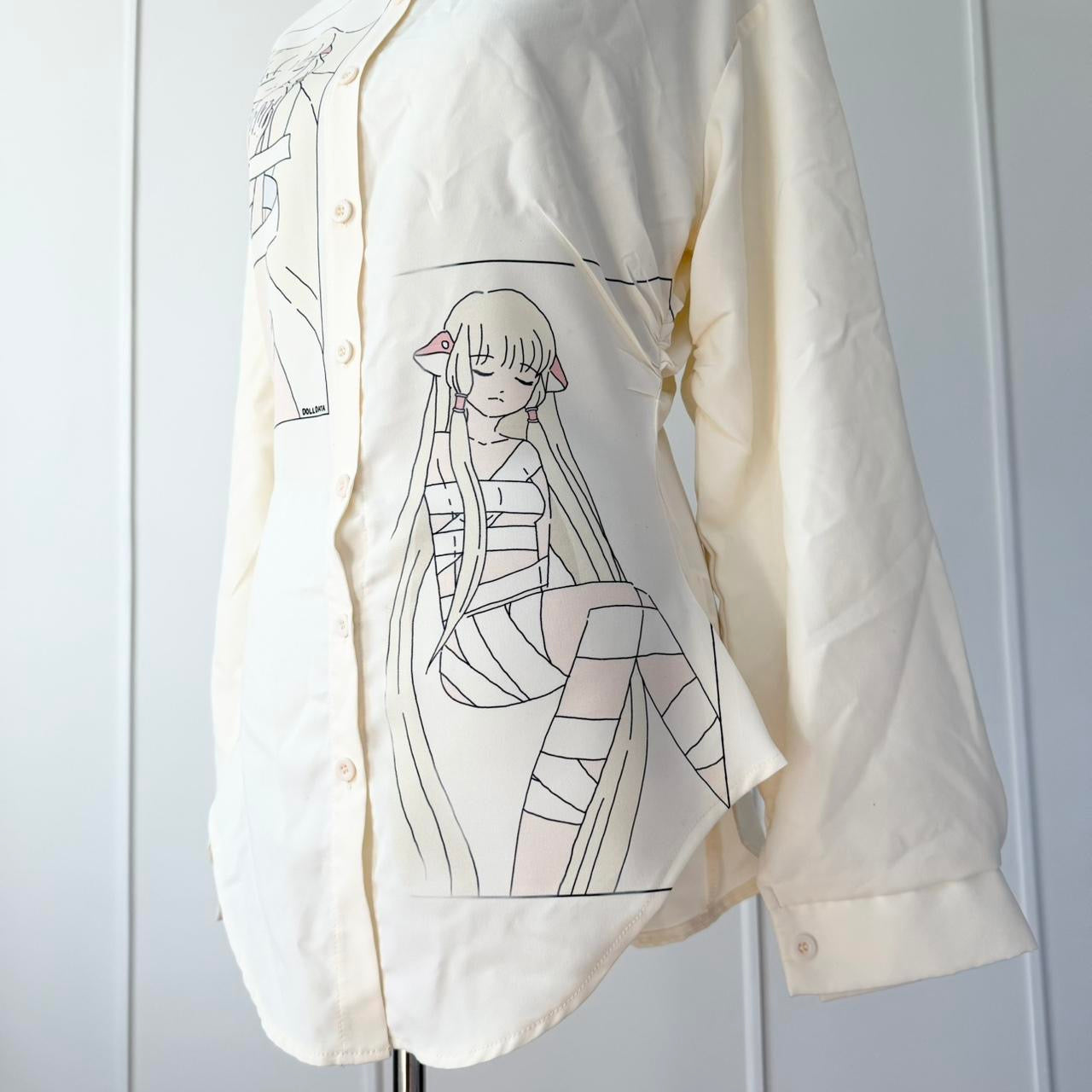anime ruched shirt (m)