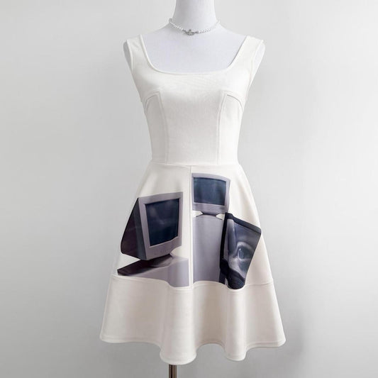 cyber core computer screens dress (xs)