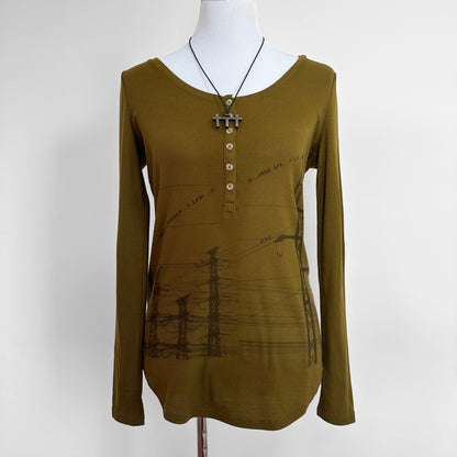 manga power lines green henley (large)