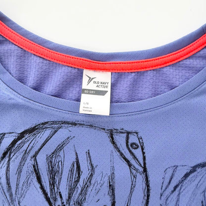 cyber anime athletic long sleeve top (large)