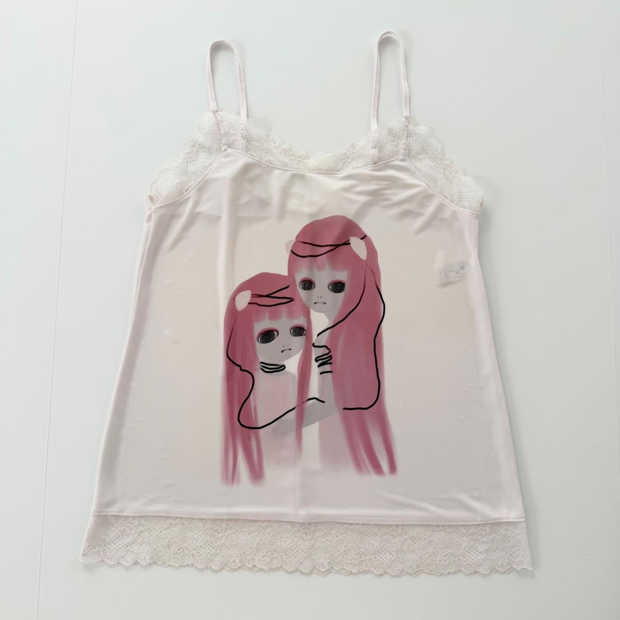 android twins sheer lace cami (m/l)