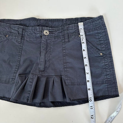 handmade blue cargo skirt set (m)