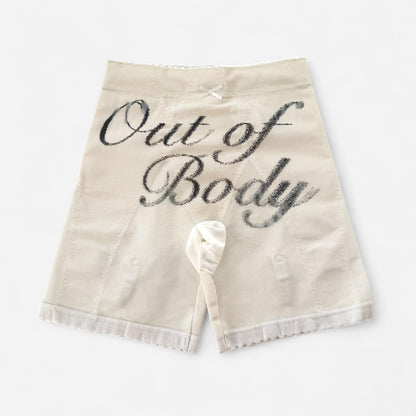 out of body vintage structured garter shorts (xl)