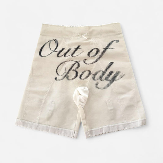 out of body vintage structured garter shorts (xl)