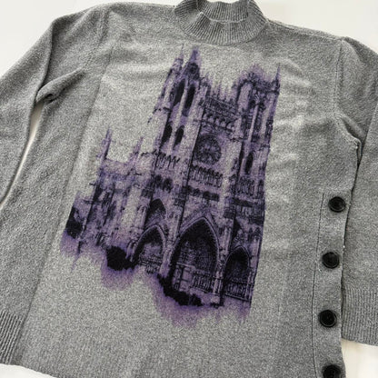 vkei cathedral button up sweater (xl)