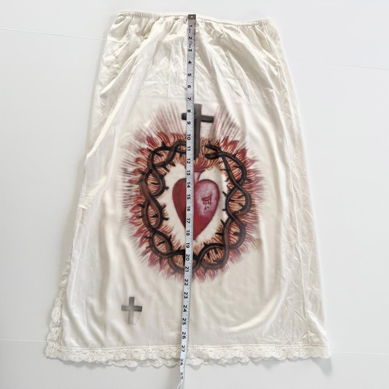 sacred heart slip cami and skirt set (m)