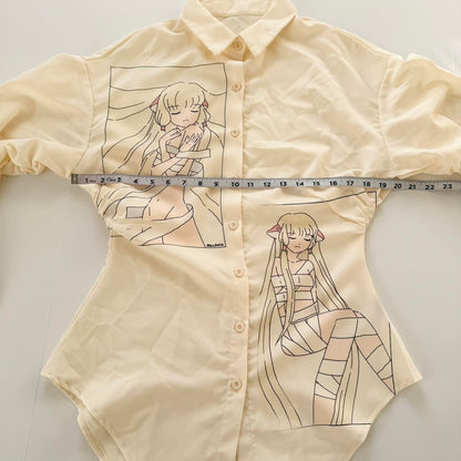 anime ruched shirt (m)