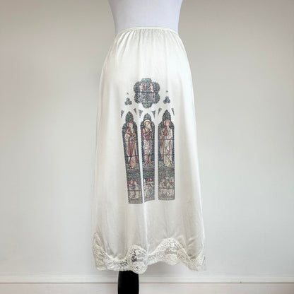 stained glass vintage slip skirt (s/m)