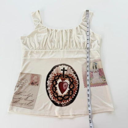 sacred heart babydoll top (large)