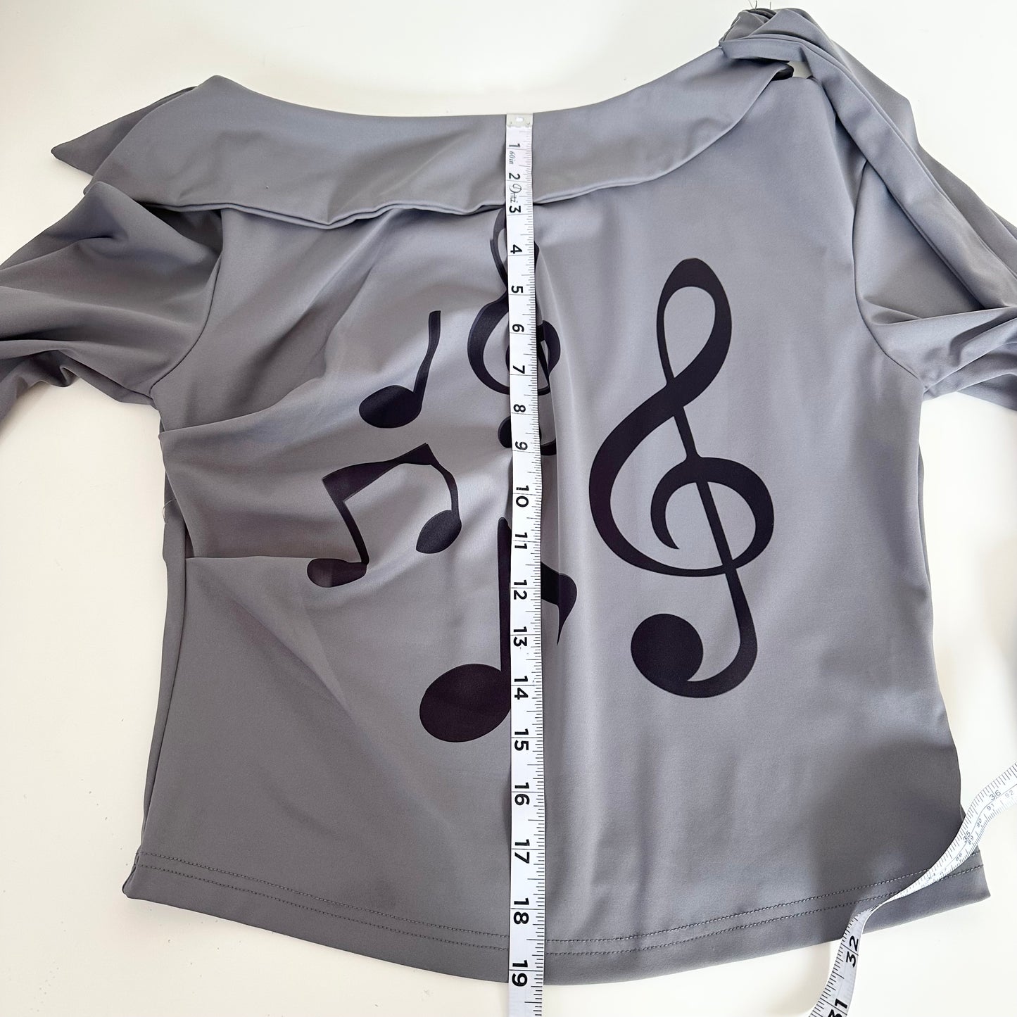 music notes fold over shoulder tie top (large)