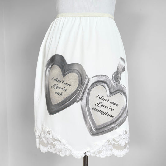 contagious locket vintage slip skirt (xs/s)