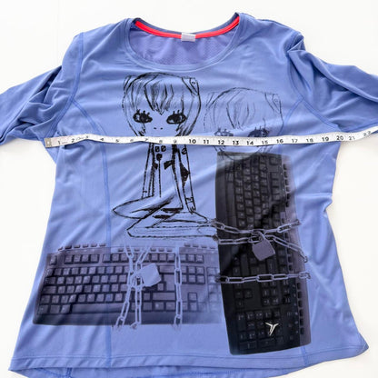 cyber anime athletic long sleeve top (large)