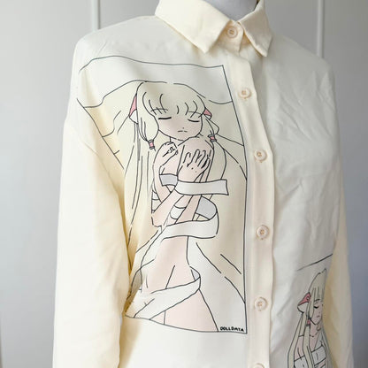 anime ruched shirt (m)