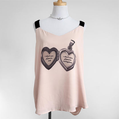 contagious locket velvet chiffon blouse (large)